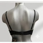 Дамски дантелен сутиен 2.135 с подплатена чашка черно-кафяв - Image 2